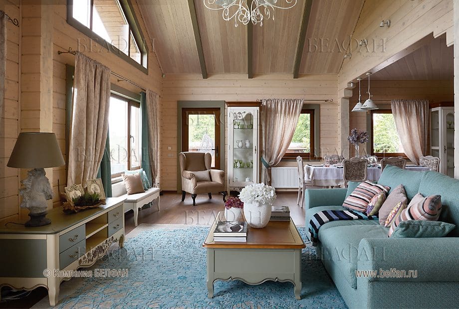 Гостиная в стиле прованс