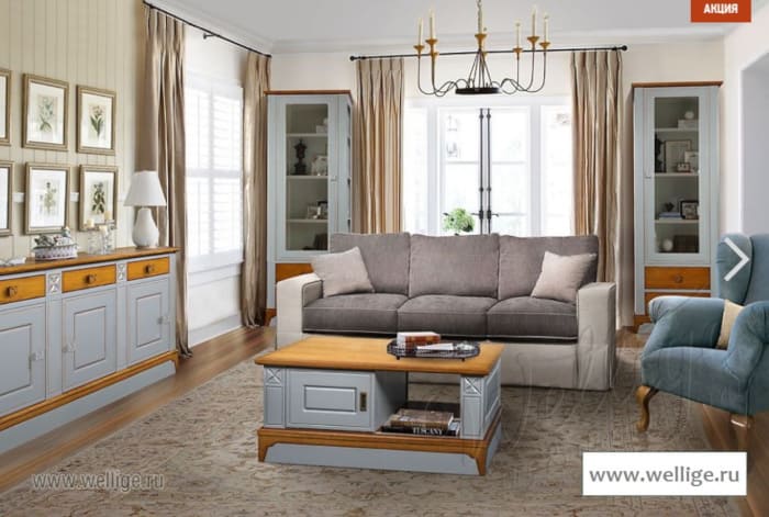 Цвет и дизайн гостиной в стиле прованс Цвет и дизайн гостиной в стиле прованс