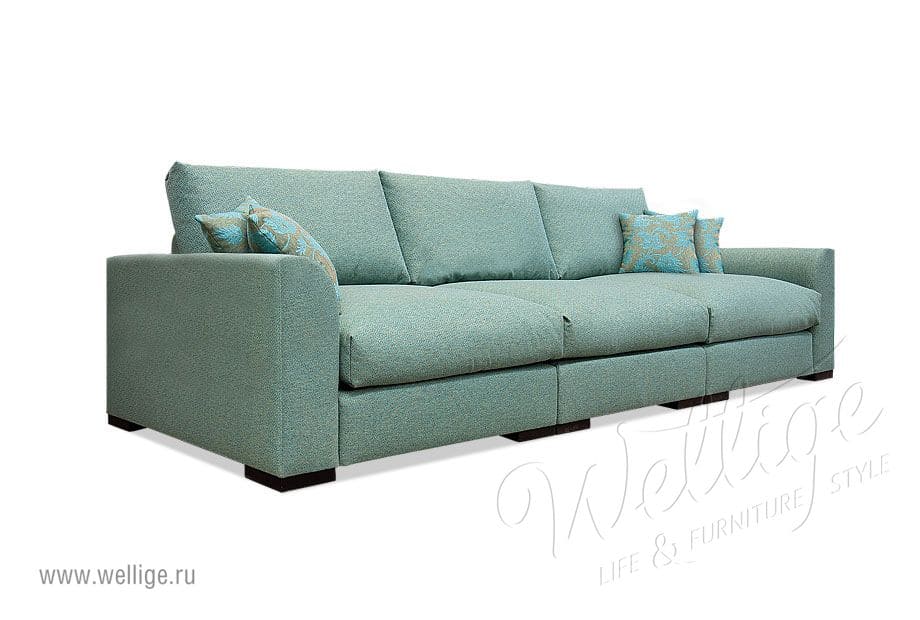 Виды диванов в бирюзовых тонах