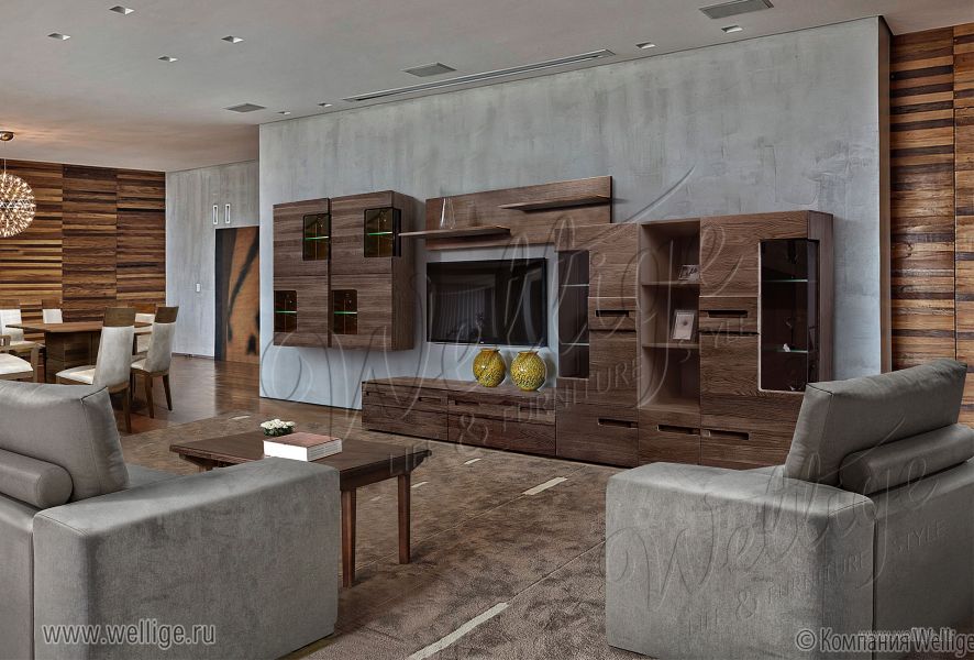 Интерьер гостиной в стиле лофт