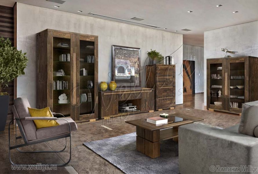 Интерьер гостиной в стиле лофт Интерьер гостиной в стиле лофт