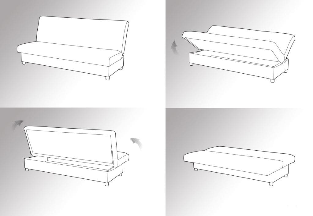 Диван в светлых тонах