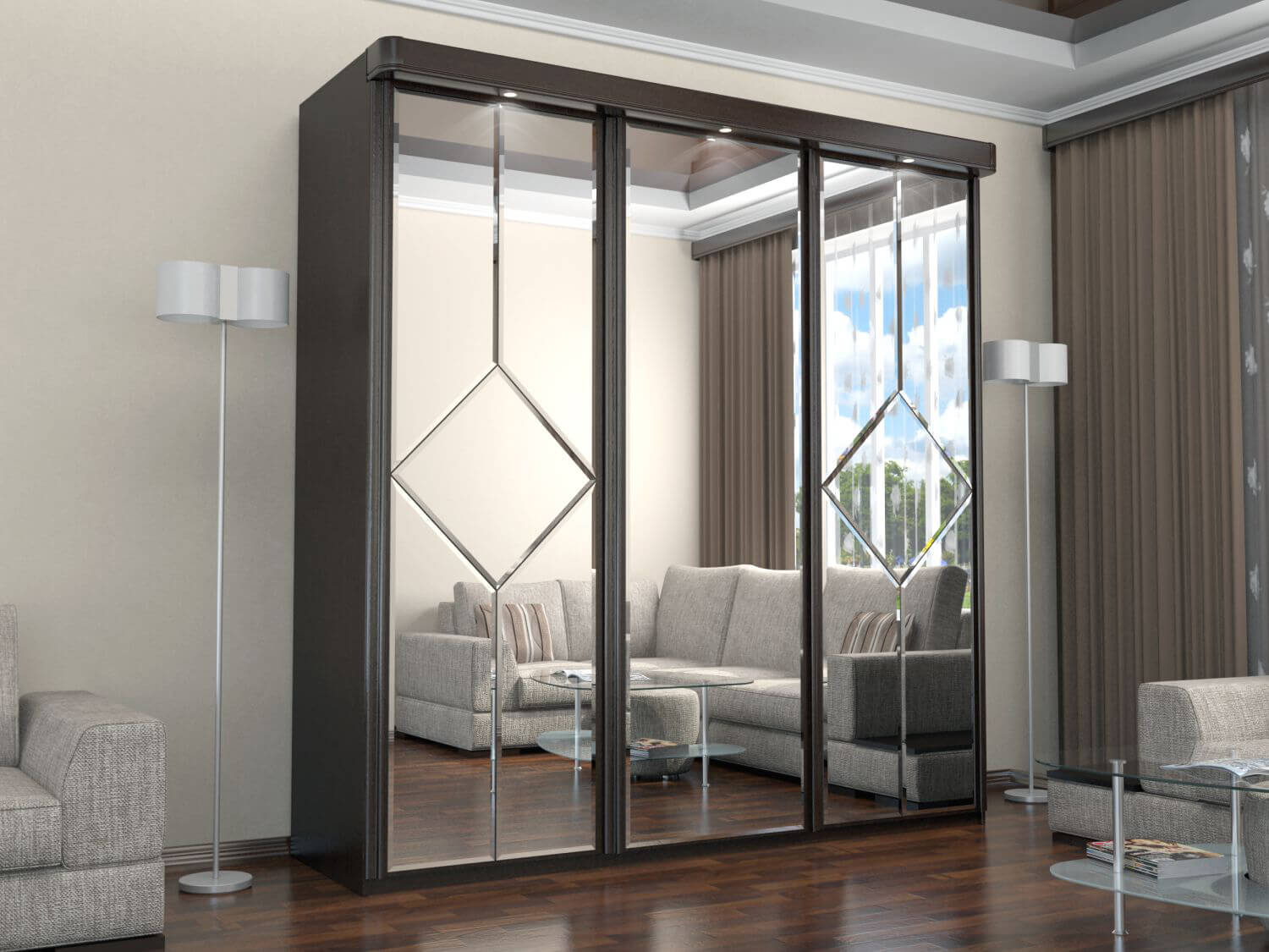 Конструкция шкафа-купе 