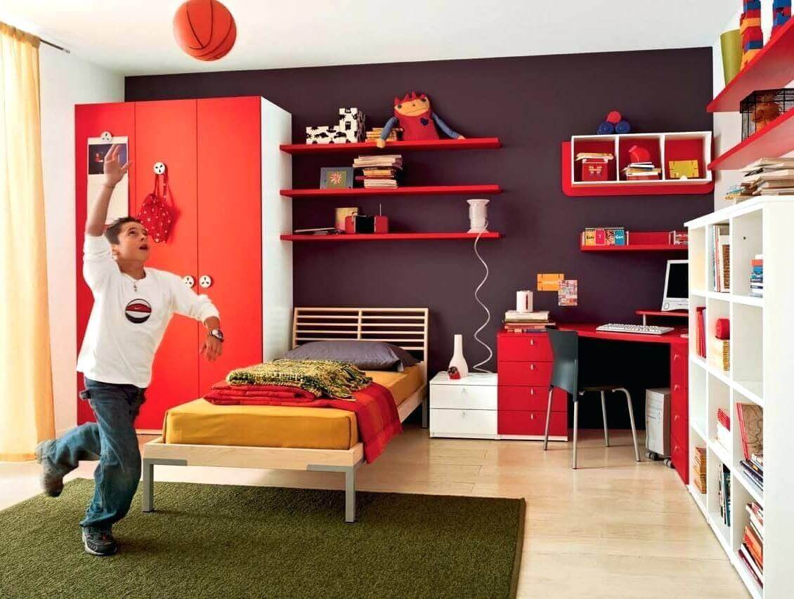 Красный цвет в детской комнате Красный цвет в детской комнате